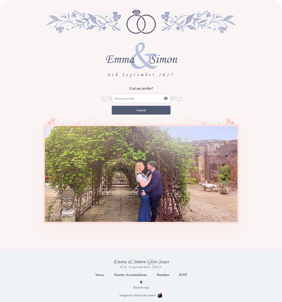 Glyn-Jones Wedding Website Preview